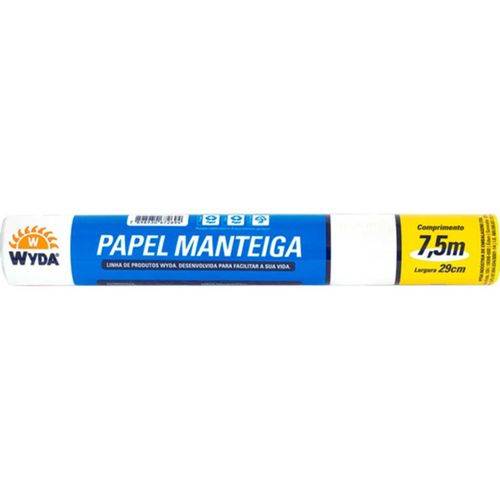 Papel-Manteiga-Wyda-30cm-x-75m-Rolo Papel-Manteiga-Wyda-30cm-x-75m-Rolo