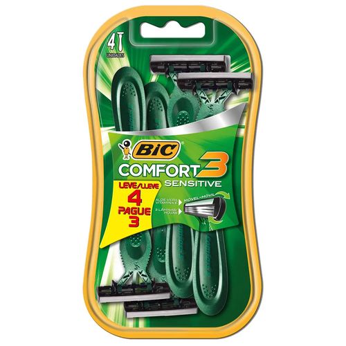 aparelho-barbear-bic-comfort-3-sensitive-leve-4-pague-3-unidades