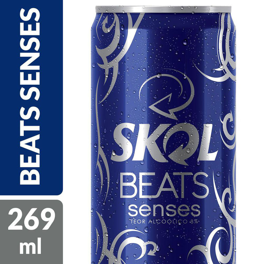 O Que é Skol Beats Bebida Skol Beats Senses Lata 269 ml - Apoio Entrega
