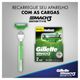 Kit-Aparelho-de-Barbear-Gillette-Mach3-Acqua-Grip-Sensitive---2-Cargas---Gel-de-Barbear-Complete-Defense-72ml