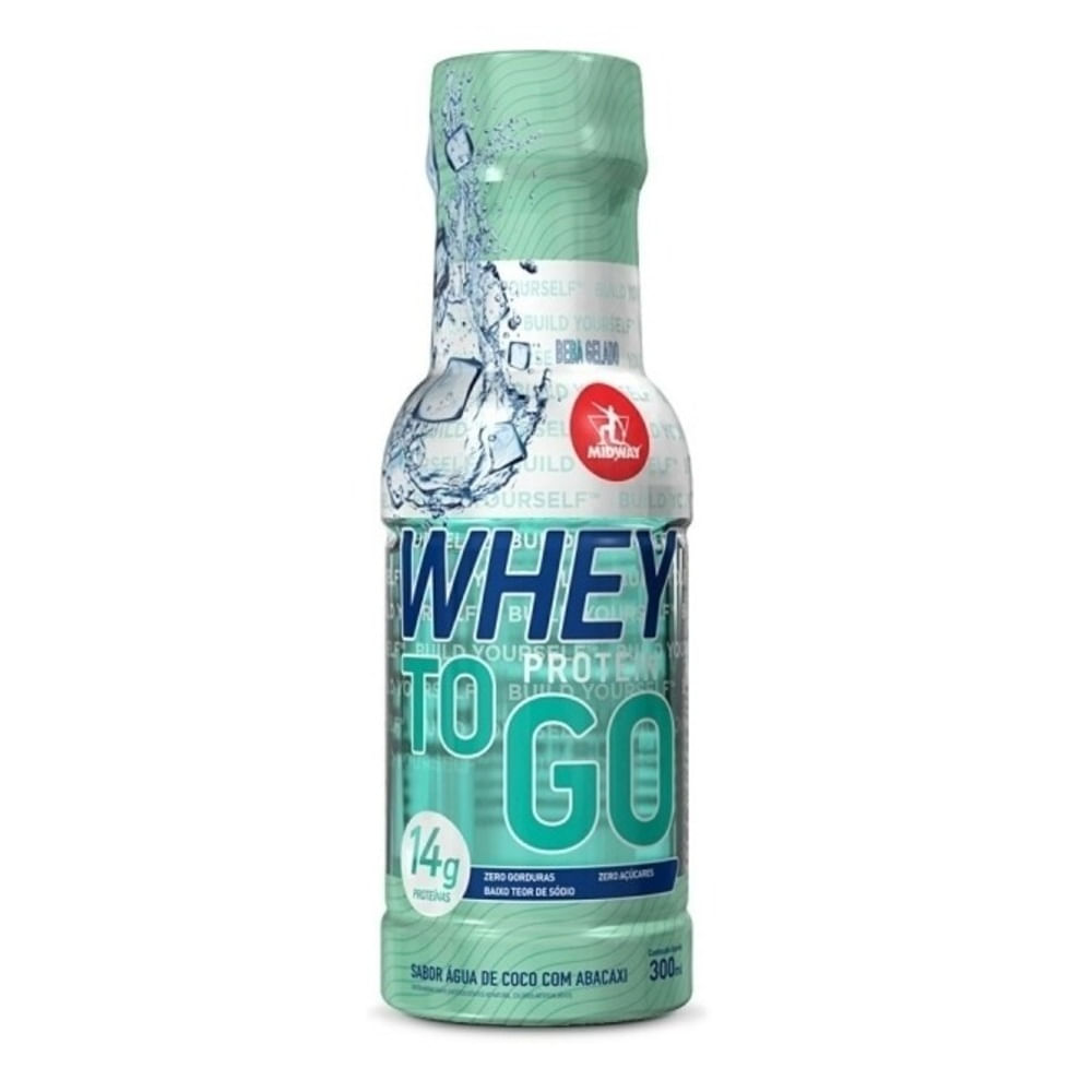 Whey To Go Midway Água de Coco com Abacaxi 300ml - Apoio Entrega