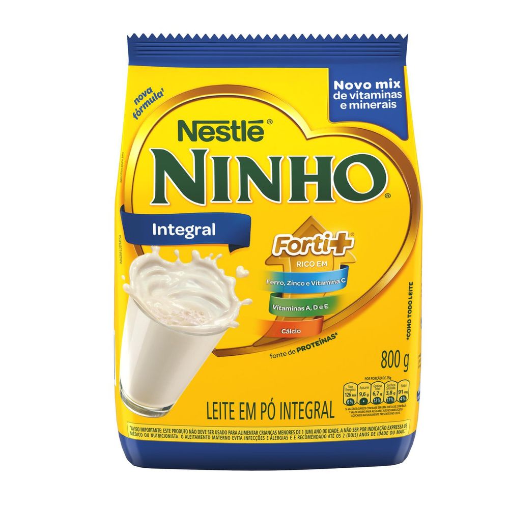 Leite Em Pó Nestlé Integral Ninho Forti 800g Apoio Entrega 4478