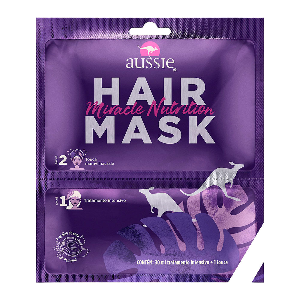 Máscara de Tratamento Aussie Hair Mask Nutrição 30ml Unidade - Apoio ...