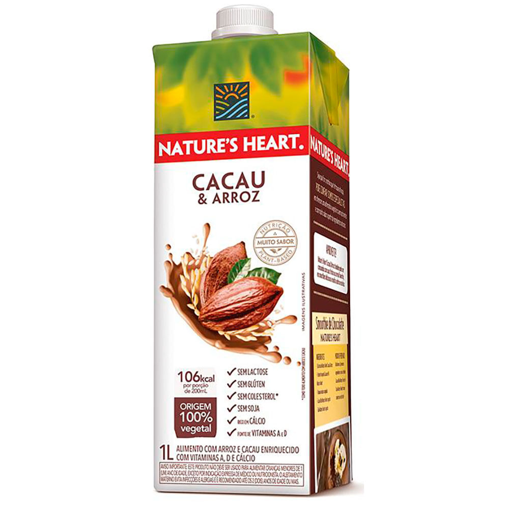 Bebida Vegetal Natures Heart Cacau E Arroz 1l Apoio Entrega V2 8651