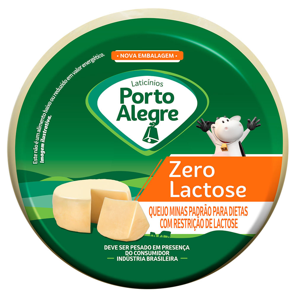 Queijo Minas Padrão Porto Alegre Zero Lactose 620g