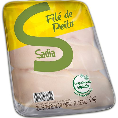Filé De Peito De Frango Sadia Congelado Bandeja 1 Kg