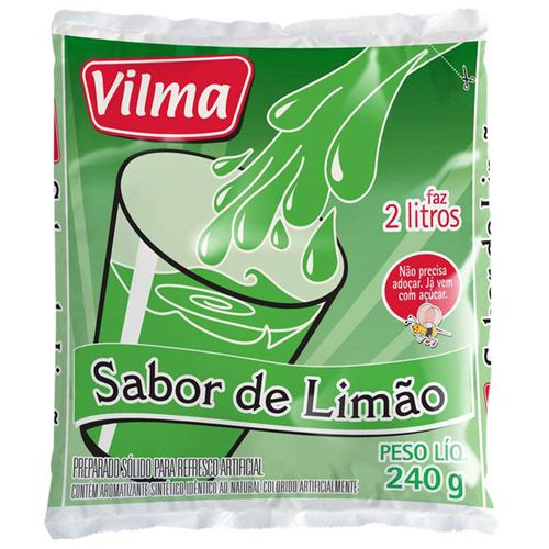 Refresco em Pó Vilma sabor Limão 240g