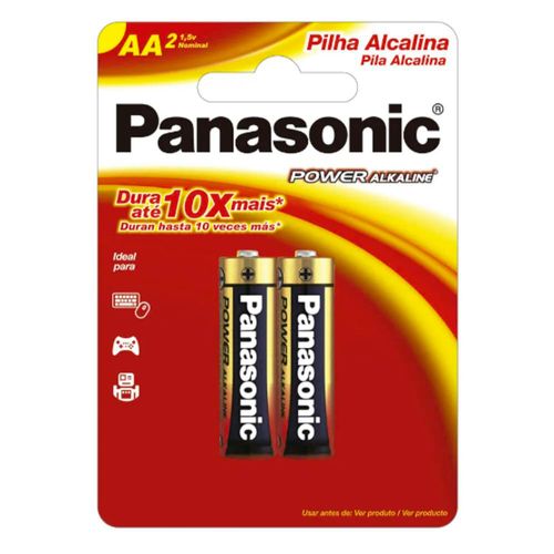 Pilha Panasonic Alcalina AA 2 Unidades