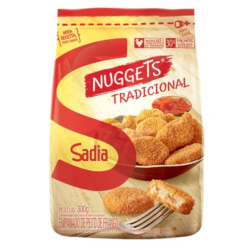 Empanado Sadia Nuggets de Frango Tradicional 300 g
