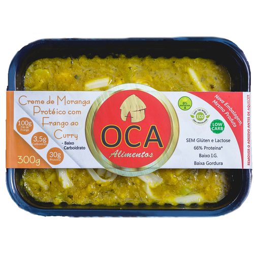 Creme de Abóbora ao Curry Com Filé de Frango Oca Bandeja 340g Congelado