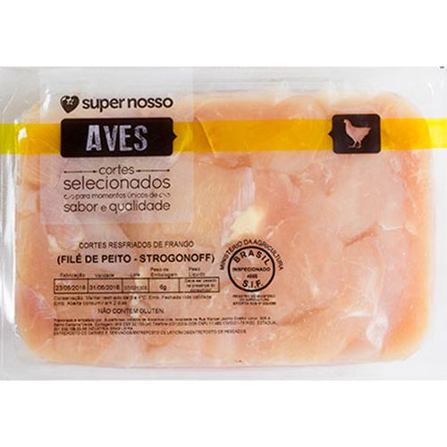 Filé De Peito De Frango Em Cubos Para Strogonoff 1Kg
