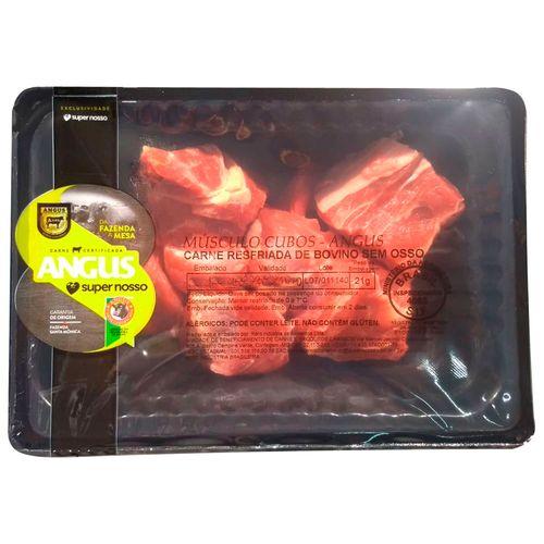 Músculo Bovino Angus Super Nosso Em Cubos Resfriado 1Kg Músculo Bovino Angus Super Nosso Em Cubos Resfriado 1Kg