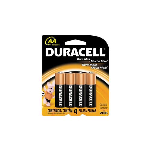 Pilha Duracell Alcalina Pequena AA com 4 Unidades