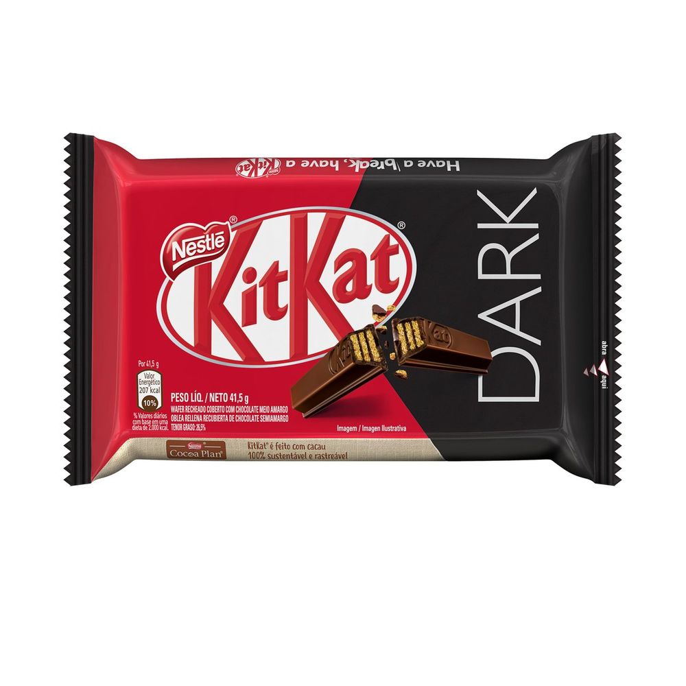 Chocolate Nestlé Kit Kat 4 Fingers Dark 41,5g - Apoio Entrega V2