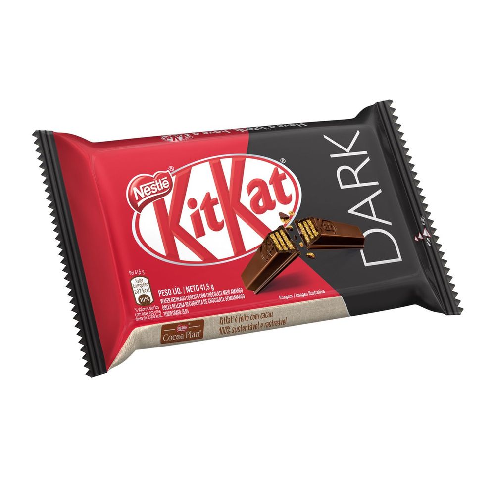 Chocolate Nestlé Kit Kat 4 Fingers Dark 41,5g Apoio Entrega V2