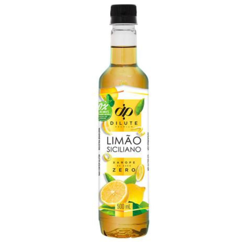 Xarope Dilute Premium Zero Açúcar Sabor Limão Siciliano 500ml Apoio