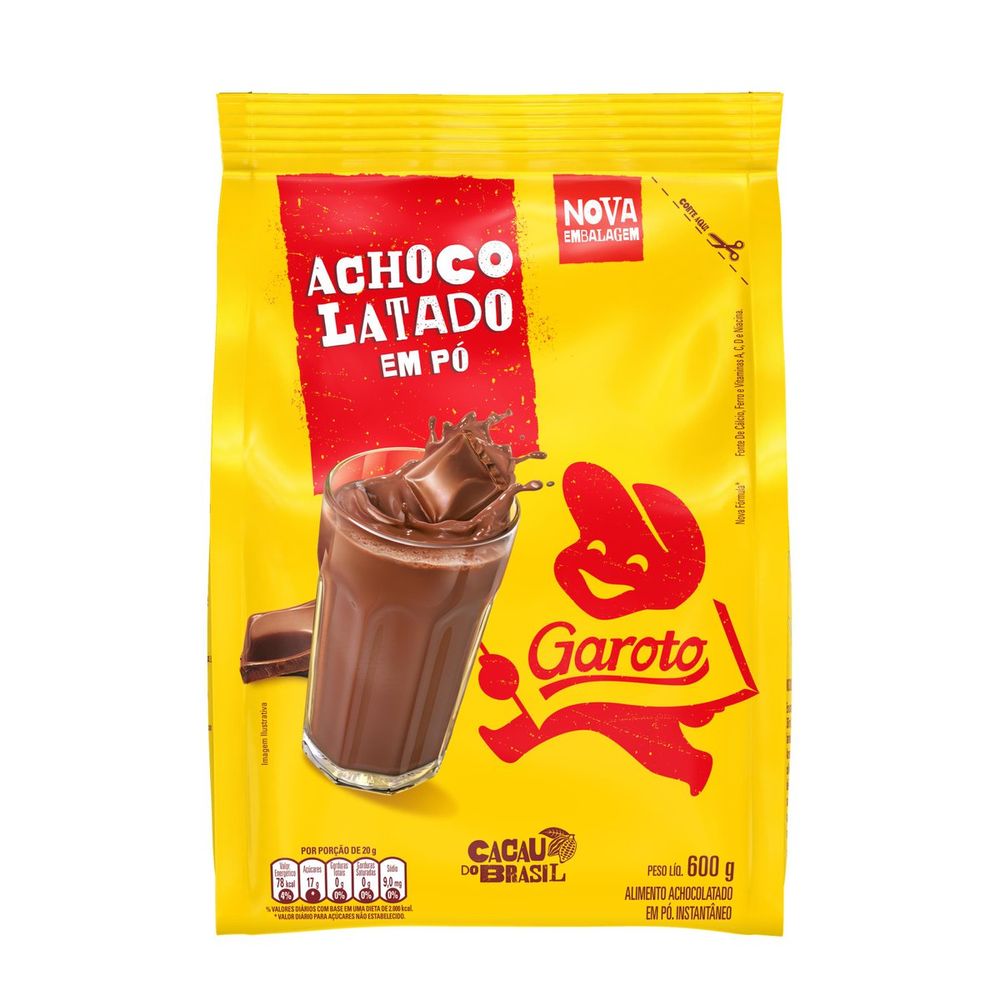 Achocolatado em Pó GAROTO 600g Apoio Entrega V2