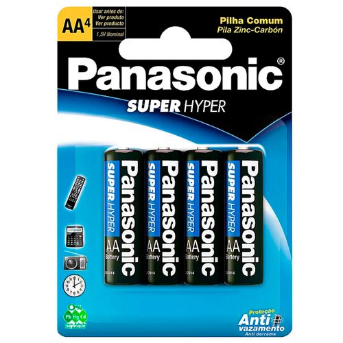 Pilha Panasonic Super Hyper Pequena 4unidade