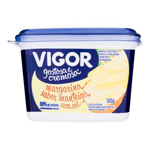 Margarina Manteiga Cremosa com Sal Vigor Pote 500g