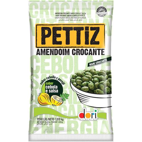 Amendoim crocante Pettiz  Cebola e Salsa 1,01 kg