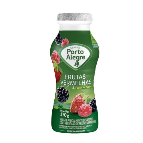 Iogurte Líquido Porto Alegre Frutas Vermelhas 170g