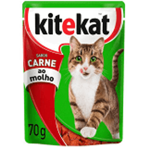 Alimento para Gatos Adultos Carne ao Molho Kitekat Sachê 70g