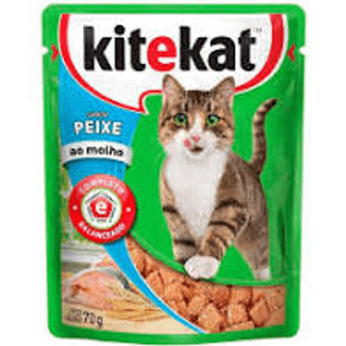 Alimento para Gatos Adultos Peixe ao Molho Kitekat Sachê 70g