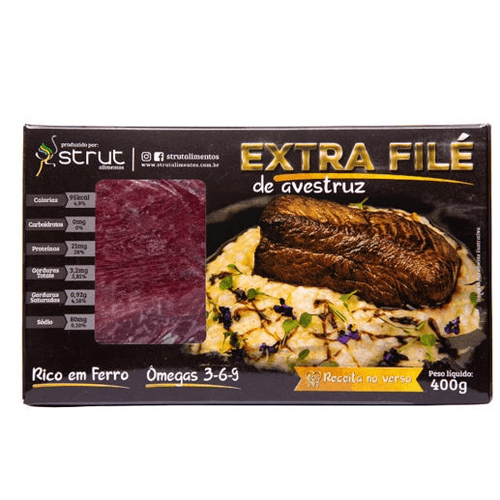 Extra Filé de Avestruz Congelado Piveta 400 g