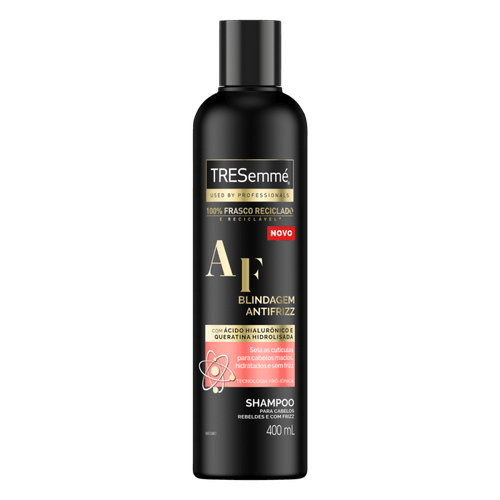Shampoo Ácido Hialurônico e Queratina Hidrolisada Tresemmé Blindagem Antifrizz Frasco 400ml