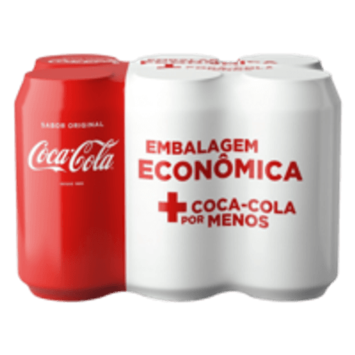 Pack Refrigerante Coca-cola Original Lata 6 Unidades 350ml Cada Leve Mais Pague Menos