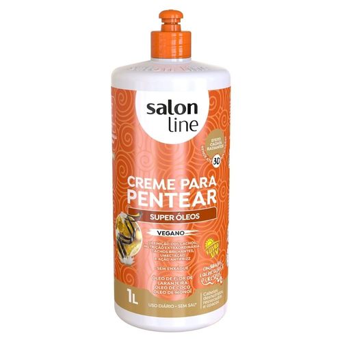 Creme Para Pentear Salon Line Super Óleos Frasco 1L