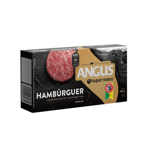 Hambúrguer Angus Super Nosso Tradicional Congelado 360g com 2 Unidades Hambúrguer Angus Super Nosso Tradicional Congelado 360g com 2 Unidades