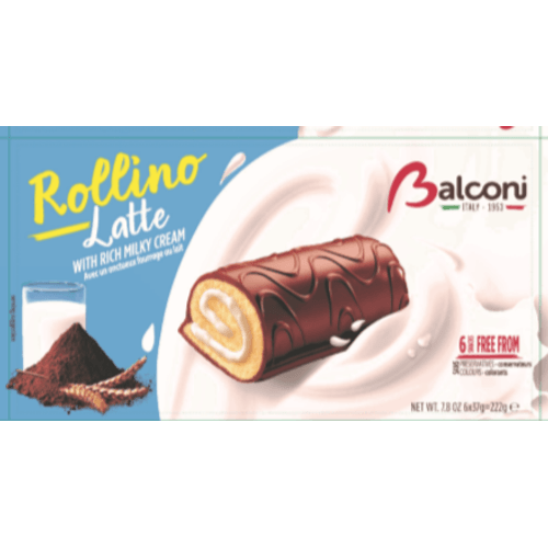 Mini Bolo Italiano Rollino Latte 222g Balconi
