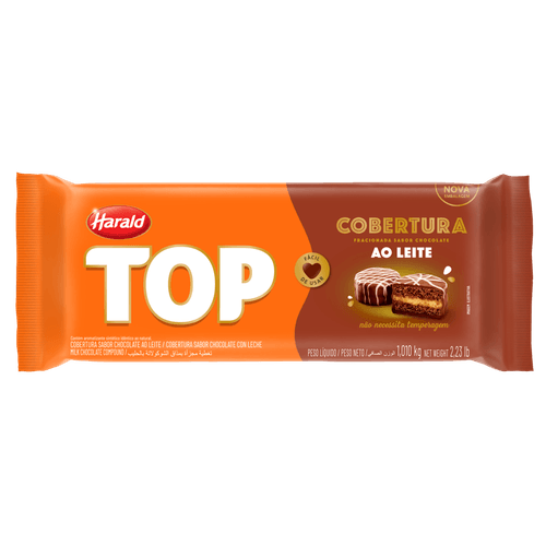 Cobertura de Chocolate Top Harald ao Leite 1,010kg