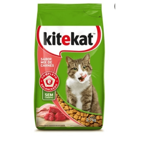 Ração Seca Para Gatos Adultos Sabor Mix De Carnes Kitekat Embalagem 2,7Kg