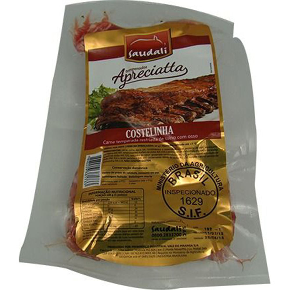 Costela Suína Saudali Temperada Resfriada 1kg Apoio Entrega V2 6679