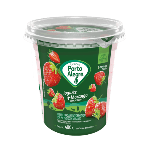 Iogurte de Morango Porto Alegre Pote 480g