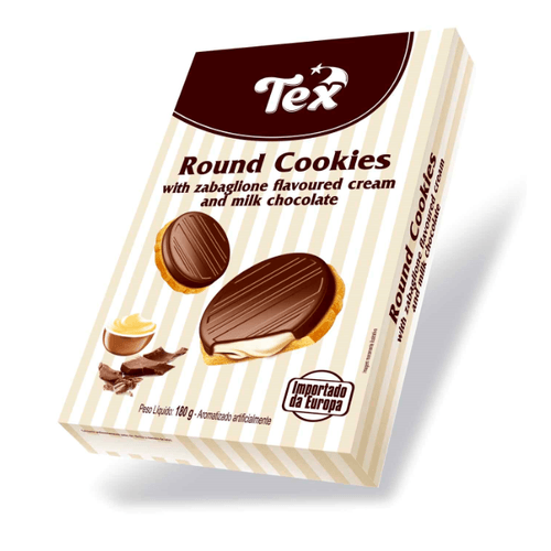 Biscoito Tex Round Cookies Zabaglione 180g
