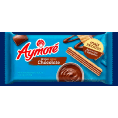 Biscoito Wafer Recheio Chocolate Aymoré Pacote 105g