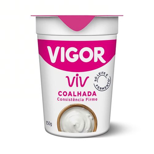 Iogurte Parcialmente Desnatado Coalhada Vigor Viv Copo 150g