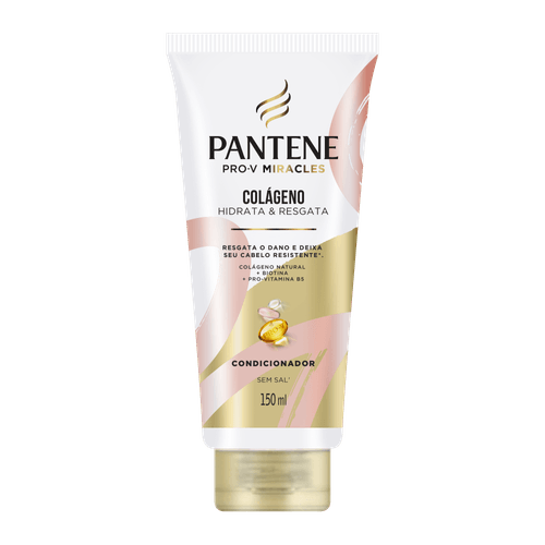 Condicionador Pantene Pro-V Miracles Colágeno Hidrata & Resgata Bisnaga 150ml Condicionador Pantene Pro-V Miracles Colágeno Hidrata & Resgata Bisnaga 150ml