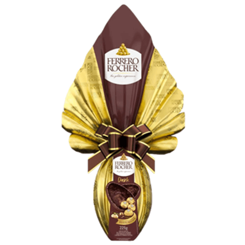 Ovo de Páscoa Ferrero Rocher Dark Chocolate Amargo com 4 Bombons Ferrero Rocher 225g