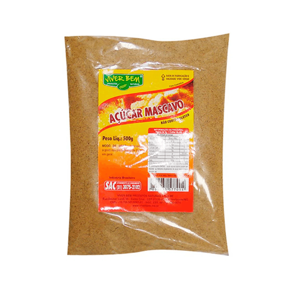 Açúcar Mascavo Viver Bem Pacote 1Kg