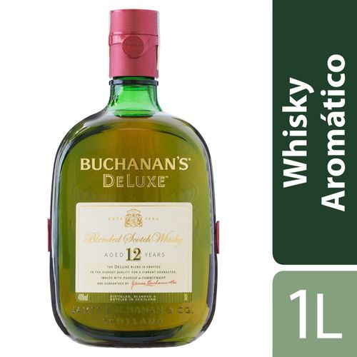Whisky Escocês Blended 12 Anos Buchanan's Deluxe Garrafa 1l