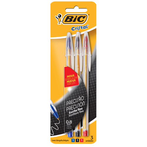 CANETA-ESFG-BIC-CRISTAL-FINA-3UN-SM-SORT CANETA-ESFG-BIC-CRISTAL-FINA-3UN-SM-SORT