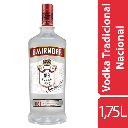 Vodka Destilada Smirnoff Garrafa 1,75l