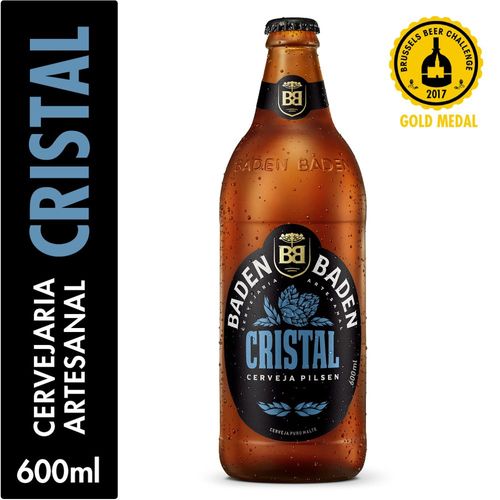 Cerveja Pilsen Puro Malte Cristal Baden Baden Garrafa 600ml