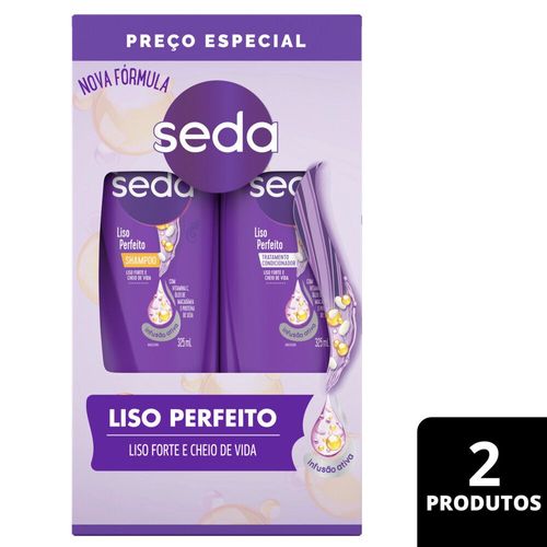 Kit Shampoo + Condicionador Seda Liso Perfeito 325ml Cada Preço Especial