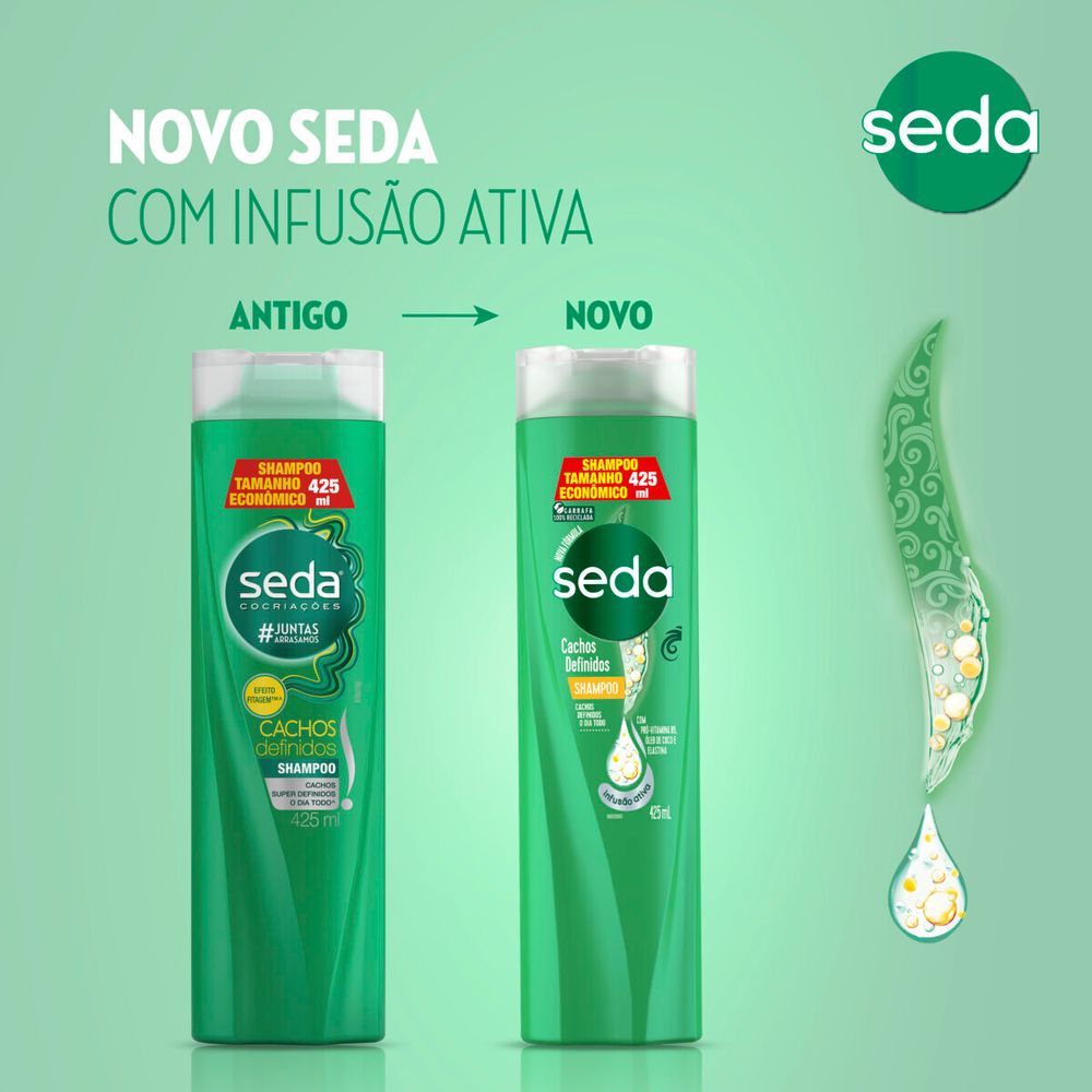 Shampoo Seda Cachos Definidos Frasco 425ml Tamanho Econômico - Apoio  Entrega V2