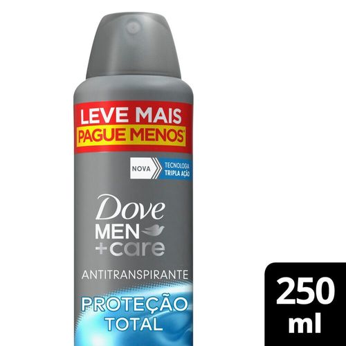 Antitranspirante Aerossol Proteção Total 72h Dove Men+Care 250ml Spray Leve Mais Pague Menos